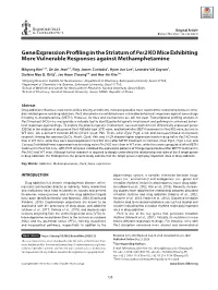Gene Expression Profiling in the Striatum of Per2ko Mice Exhibiting