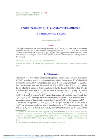 K-Analytic-Framed in X