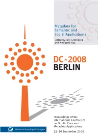 Metadata for Semantic and Social Applications