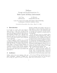 Netlogo: Design and Implementation of a Multi-Agent Modeling Environment