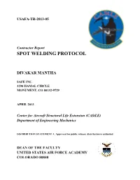 Spot Welding Protocol