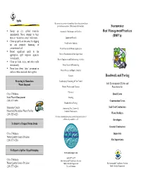 Stormwater Best Managementpractices (BMP's