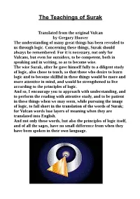 The Teachings of Surak