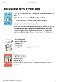 Best Books for 6-8 Year Olds