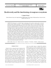 Biodiversity and the Functioning of Seagrass Ecosystems