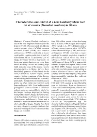 Characteristics and Control of a New Basidiomycetous Root Rot of Cassava (Mannihot Esculents) in Ghana