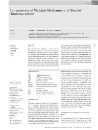 Convergence of Multiple Mechanisms of Steroid Hormone Action