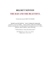 Helmut Newton the Bad and the Beautiful