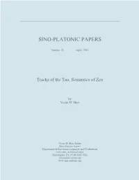 Tracks of the Tao, Semantics of Zen