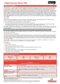 Triple Access Saver ISA