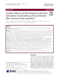 Curative Efficacy of Low Frequency Electrical Stimulation in Preventing