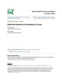 Differential Settlement of Foundations on Loess