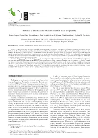 Influence of Sweetness and Ethanol Content on Mead Acceptability