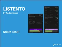 Listento Audio Plug-In Quick Start