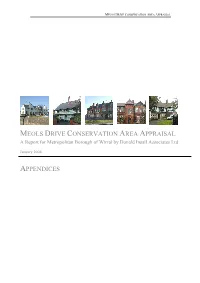 Meols Drive Character Appraisal Appendices