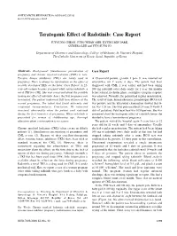 Teratogenic Effect of Radotinib: Case Report JUYOUNG CHEON, JUNG WHAN AHN, KYUNG MIN PARK, GUISERA LEE and YUN SUNG JO