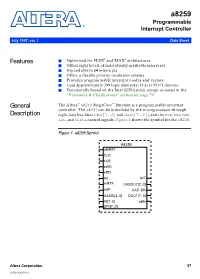 A8259 Programmable Interrupt Controller Data Sheet
