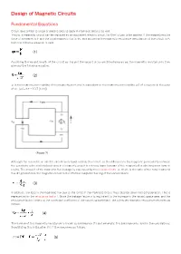 Design of Magnetic Circuits