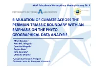 Simulating the Climate Across the Permian-Triassic Boundary with an Emphasis on Phytogeographical Analysis