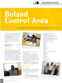 THE LIBRARY ROUTE Indlela Yamathala Eencwadi Boland Control Area Geographic and Demographic Overview