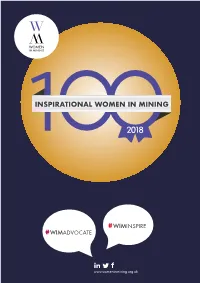 100 Global Inspirational Women in Mining in 2018 for Another Year