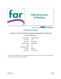 FAR Interpretive Report Sample