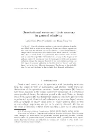 Gravitational Waves and Their Memory in General Relativity