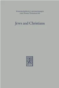 Jews and Christians. the Parting of the Ways A.D. 70 To