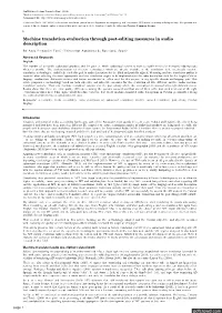 "Machine Translation Evaluation Through Post-Editing…"