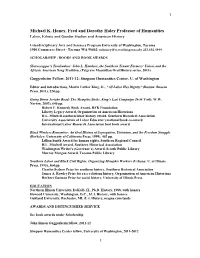 Michael Honey CV[9]
