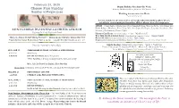 Schedule of Divine Services