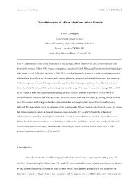 The Collaboration of Mileva Marić and Albert Einstein
