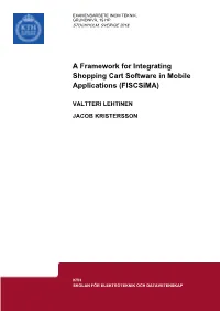A Framework for Integrating Shopping Cart Software in Mobile Applications (Fiscsima)