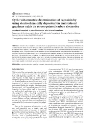 Cyclic Voltammetric Determination of Capsaicin by Using Electrochemically Deposited Tin and Reduced Graphene Oxide on Screen-Printed Carbon Electrodes