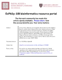 Expasy: SIB Bioinformatics Resource Portal