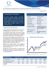 Inception 9 February 2005 Investment Universe ASX Listed No. Of