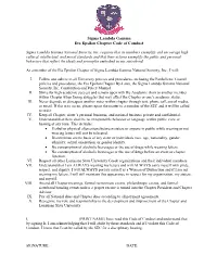 Sigma Lambda Gamma Eta Epsilon Chapter Code of Conduct