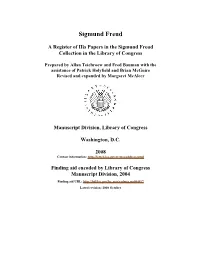 Sigmund Freud Papers