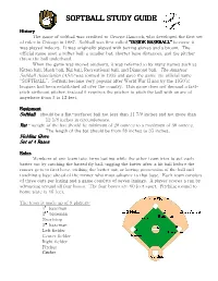 Softball Study Guide Softball Study Guide