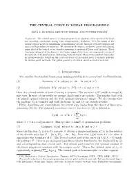 The Central Curve in Linear Programming