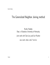 The Generalized Neighbor Joining Method