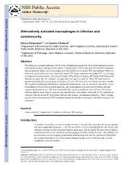 Alternatively Activated Macrophages in Infection and Autoimmunity