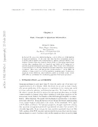 Basic Concepts in Quantum Information As Well As Provide a Basic Introduction to Circuit QED