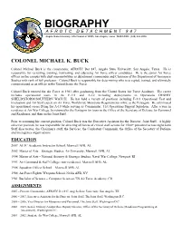 Colonel Mike Buck