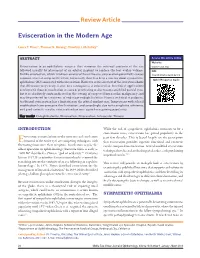 Evisceration in the Modern Age
