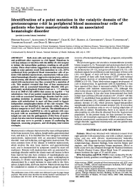 Identification of a Point Mutation in the Catalytic Domain of The