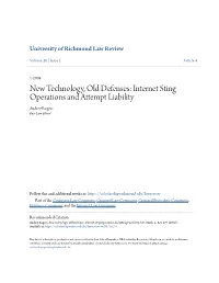 Internet Sting Operations and Attempt Liability Audrey Rogers Pace Law School