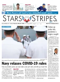 Navy Relaxes COVID-19 Rules Munity to Redouble Its Efforts to Determine the Virus’ Origin