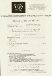Quartet for the End of Time