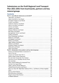 RLTP – Submissions from Local Boards, Partners and Key Interest Groups